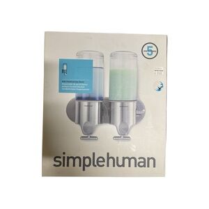 Simplehuman Dual Wall Pump Dispenser - Clear and Silver